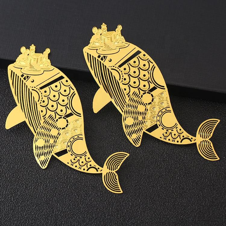 創(chuàng)意鯨魚logo金屬書簽